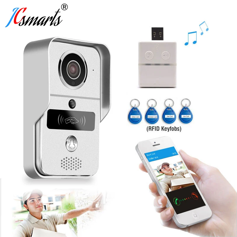 

New wireless video intercom wifi video door phone porteiro eletronico with RFID reader for door access security