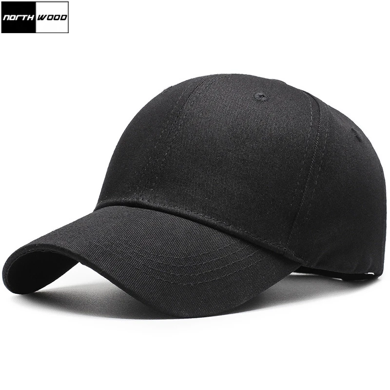 

[NORTHWOOD] High Quality 100% Cotton Solid Baseball Cap Bone Snapback Hat Hip Hop Cap For Men Women Adjustable Fitted Caps