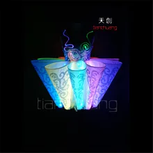 TC-10 Ballroom dance ballet led dress Full color RGB colorful light women costumes party skirt wear clothing programming design