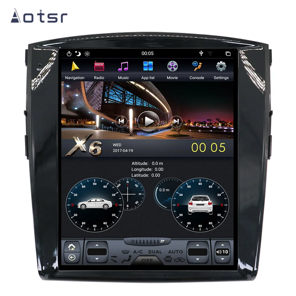 Flash Deal Android 8.1 Tesla style GPS navigation for Mitsubishi Pajero V97 V93 Montero 2006+ auto radio stereo Multimedia player recorder 10