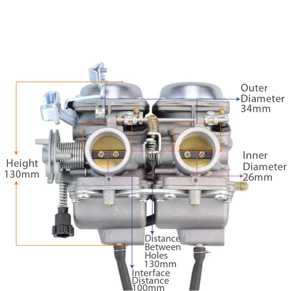 Goofit двойной карбюратор цилиндр Carb камера 250cc Rebel CMX 250cc CMX250 CA250 CBT250 N090-050