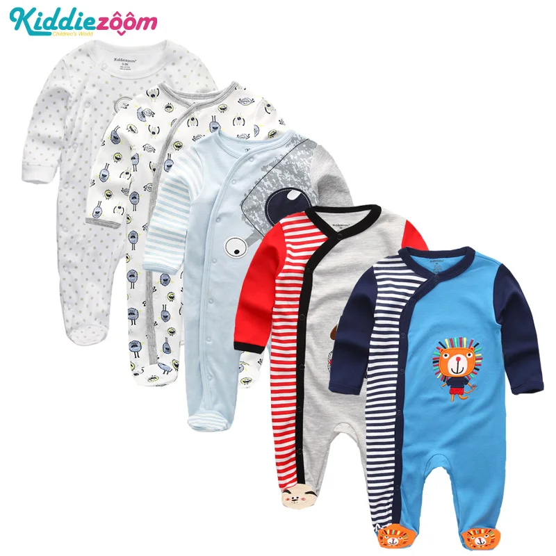 Для маленьких мальчиков комбинезон 3/4/5 шт./компл. супер мягкие cottonoveralls Одежда для новорожденных с длинными рукавами для мальчиков и девочек; Roupas de bebe Infantis; Одежда для девочек; комбинезон - Цвет: baby rompers RFL5723