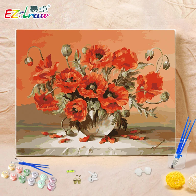 The frameless Picture Diy handmade Digital Oil Painting by number Home