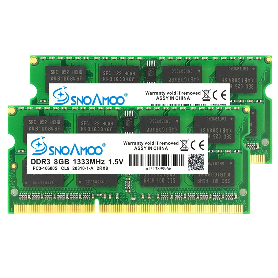 SNOAMOO ноутбук память DDR3 4 ГБ 8 ГБ 1333 МГц 1600 МГц PC3-10600S для ноутбука Memoria Ram ноутбук память SO-DIMM 1,5 в гарантия