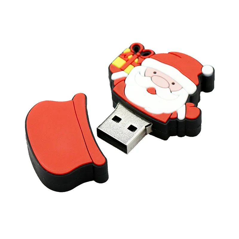 USB флешка 128 ГБ мультфильм Рождественский подарок USB флешка 4ГБ 8ГБ 16ГБ 32ГБ 64ГБ Лось Олень USB флеш-накопитель
