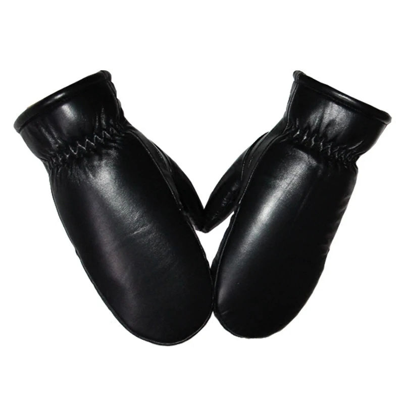

High Quality Men Sheepskin Gloves Genuine Leather Glove Women For Male Winter Mittens Outdoor Warm Fur Thickening Thermal Gloves