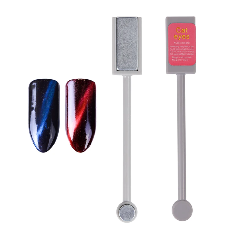 

1pcs Dual End Strong Magnet Plate 3D Cat Eye Nail Art Glitter Pen Board For Nail Gel Polish Magnetic Manicure Tool Decor JI537