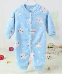Babies'Pyjamas Conjoints осень Зимняя одежда толще Одежда для младенцев в возрасте 0-1 ползать одежду, фланель Conjoints t001