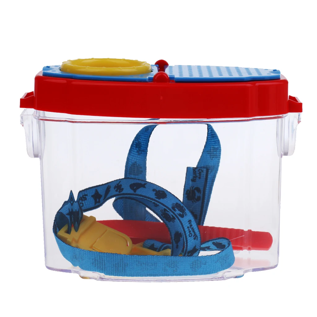 baby educational toys Fancy Color Kids Insect Viewer Magnifying Box Lid Air Holes Neckcord Strap Nature Exploration Tools