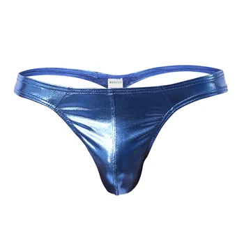 

Men's Thongs Faux Leather PU Leather Sexy Thongs Stage Nightclub Show Guy Man Pants Tanga Hombre Male G String Underwear