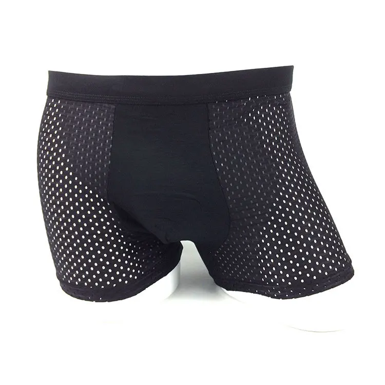 

Men's Flat-angle Underwear Sexy Bamboo Fiber Breathable Mesh Youth Quartet Pants