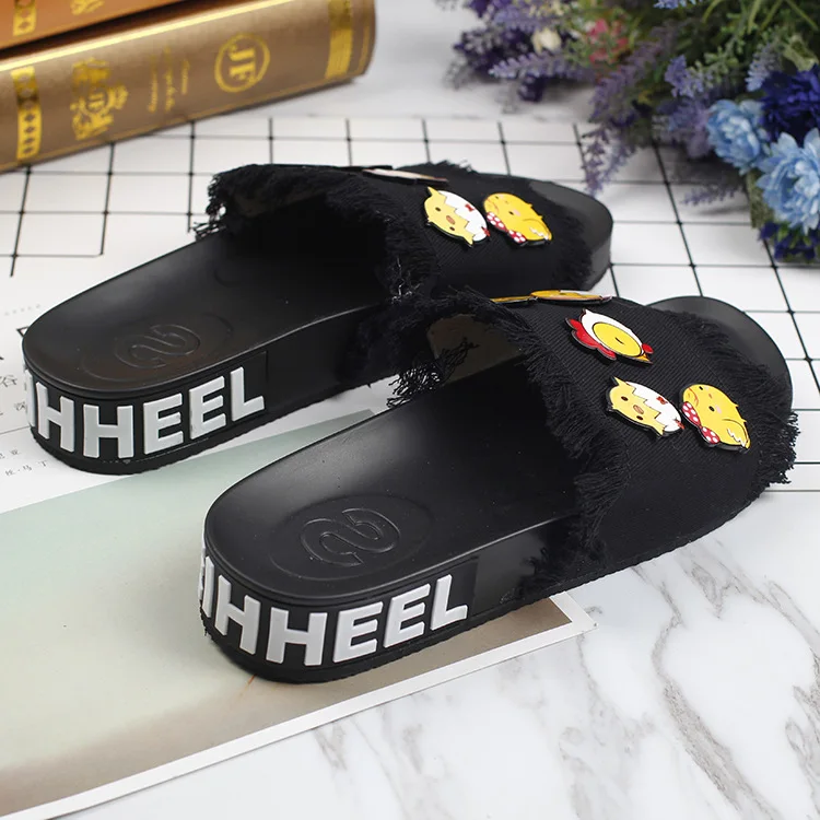 2019 Summer Most Comfortable Womens Casual Shoes Ladies Black Slip On Slippers Cheap50