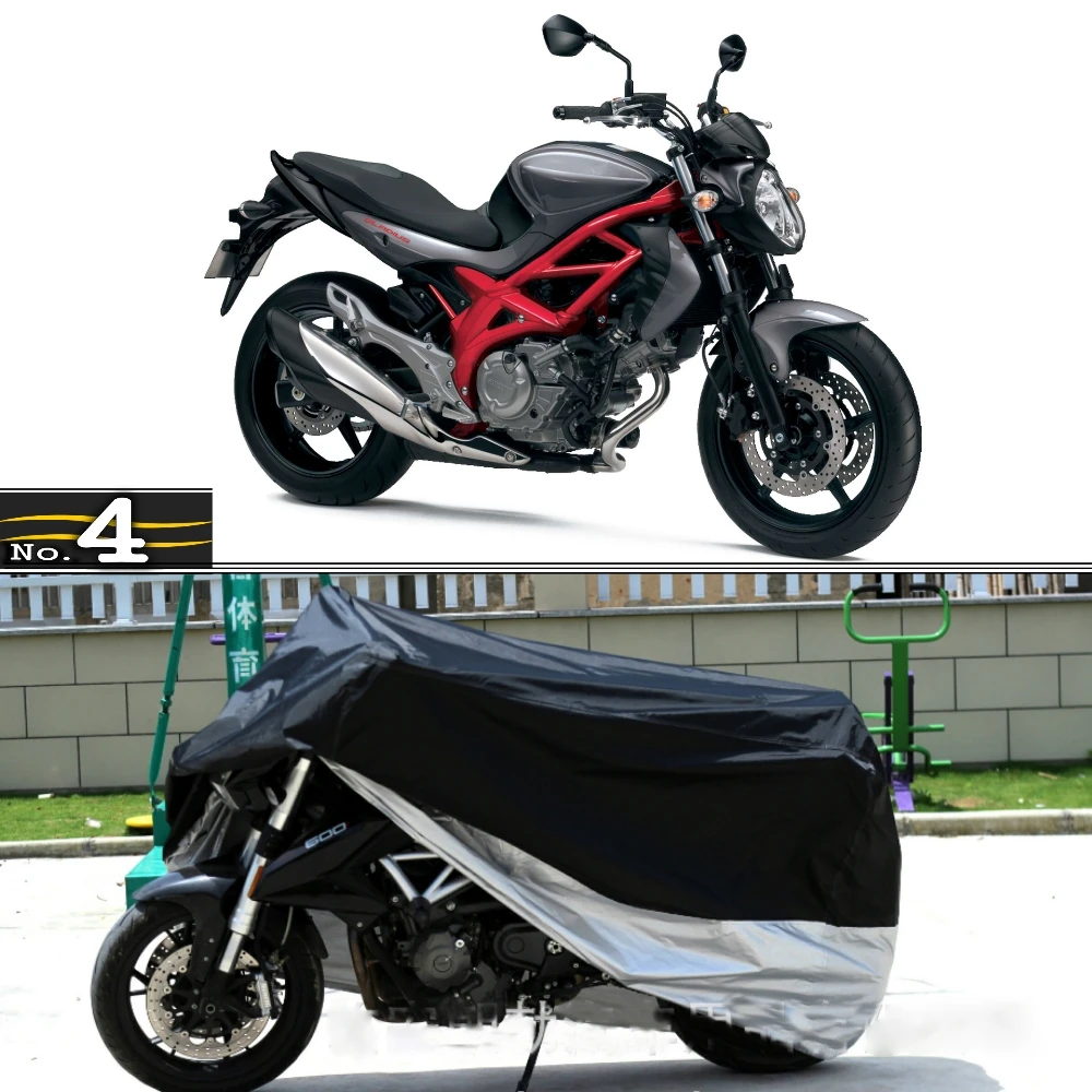 Чехол для мотоцикла для Suzuki SFV650 водонепроницаемый УФ-защита от солнца для защиты от дождя/пыли/Защита от дождя крышка изготовлена из полиэстеровой тафты