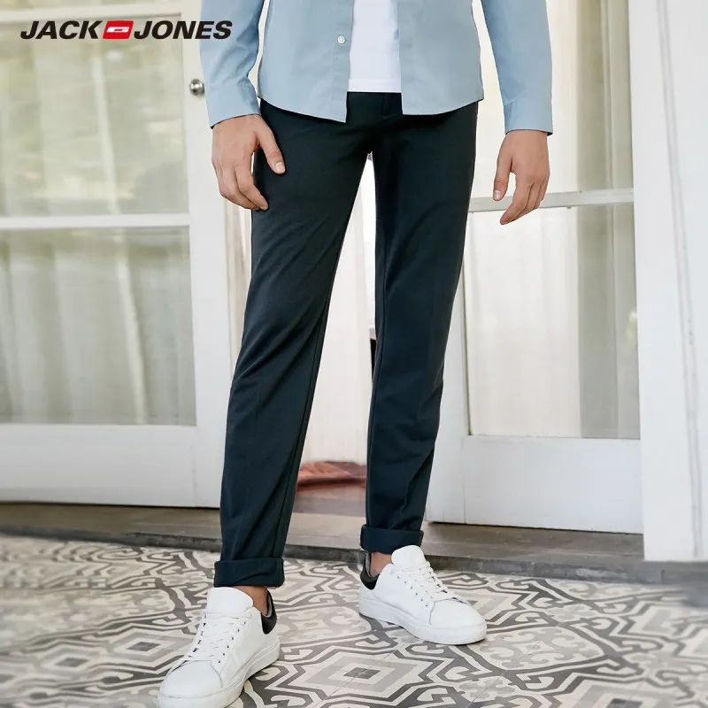 Мужские Узкие повседневные брюки JackJones E | 219214501 - Цвет: DARK GREY