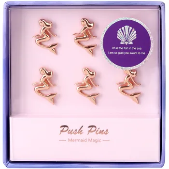 

Fashion beautiful purple and rose gold with mermaid fairy tale series pushpin