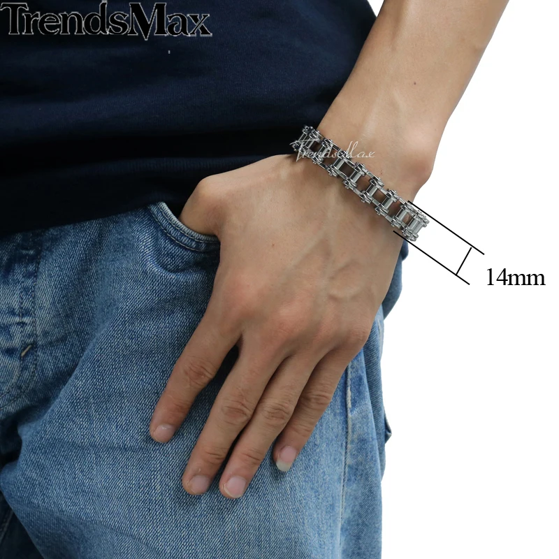 Мужской браслет из нержавеющей стали 316L 14/19/23 мм|biker bracelet|men braceletbracelet jewelry |