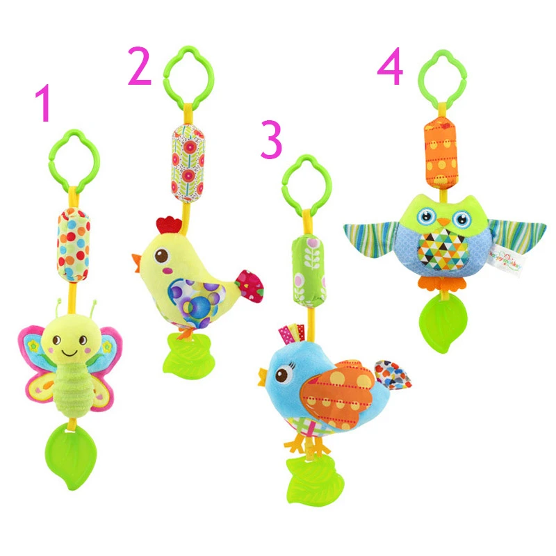 Bebe Vent Carillons Jouets En Peluche Suspendus Nouveau Ne Berceau Tour De Voiture Papillon Oiseau Poussins Hibou Animal Bebe Lit Hochets Cloche Jouet Fj Aliexpress