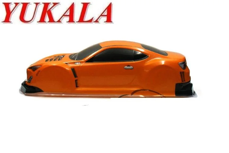

YUKALA 1/10 remove control car parts PVC painted body shell for 1/10 RC Racing on-road drift car 445*190mm wheel base 250mm