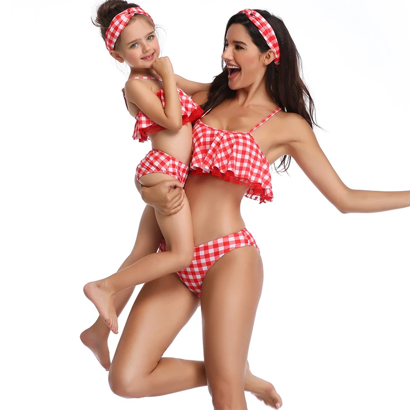 Bear Leader/купальный костюм для мамы и дочки; одежда для купания «Мама и я»; Семейные комплекты; одежда для мамы и ребенка