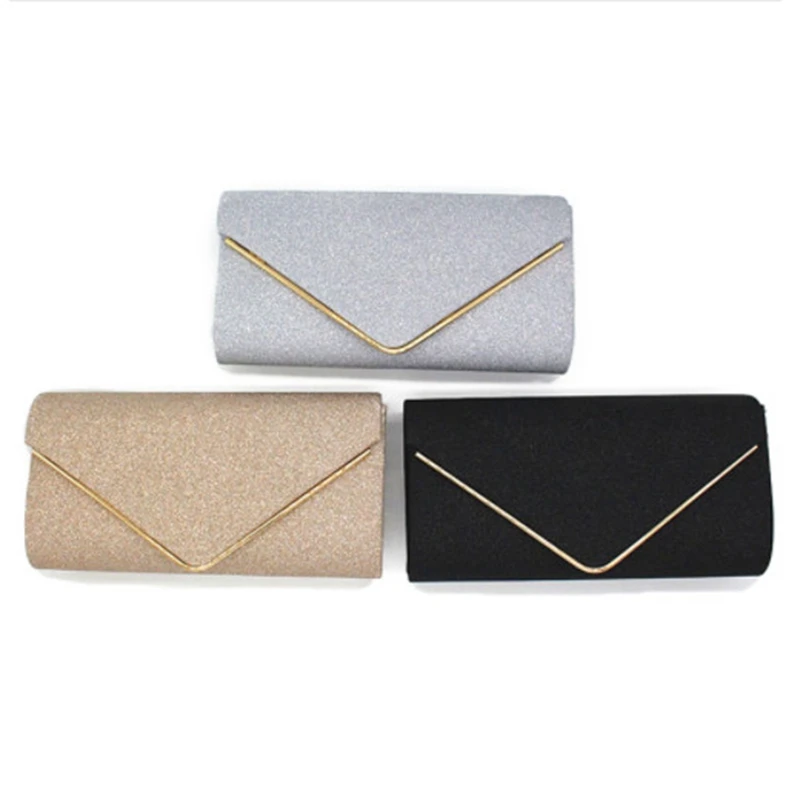 

2019 Fashion Lady Evening Bag Women Sequined Clutch Crystal Day Clutch Wallet Wedding Purse Party Banquet Hand Bags Black Silver