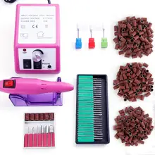 Электрические ногтей сверлильный станок маникюрный набор машины 20000 об./мин. Керамика ногтей сверло алмаз керамические боры ногтей файла