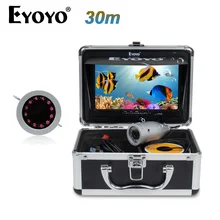 Eyoyo 30M 1000TVL Full Silver Underwater Camera for Fishing 12Pcs Infrared IR LED 7″ inch TFT Color LCD Screen Fish Finders