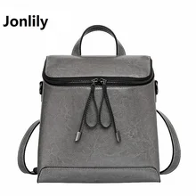 Jonlily Women Genuine Leather Backpack Women’s Backpacks for Teenage Girls Ladies Bags with Zippers School bag Mochila SLI-281