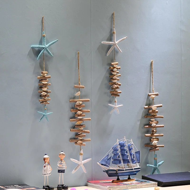ARTLOVIN морской конек, морская звезда, подвеска для дома в средиземноморском стиле, деревянное украшение, подвеска для демонстрации, Настенный декор