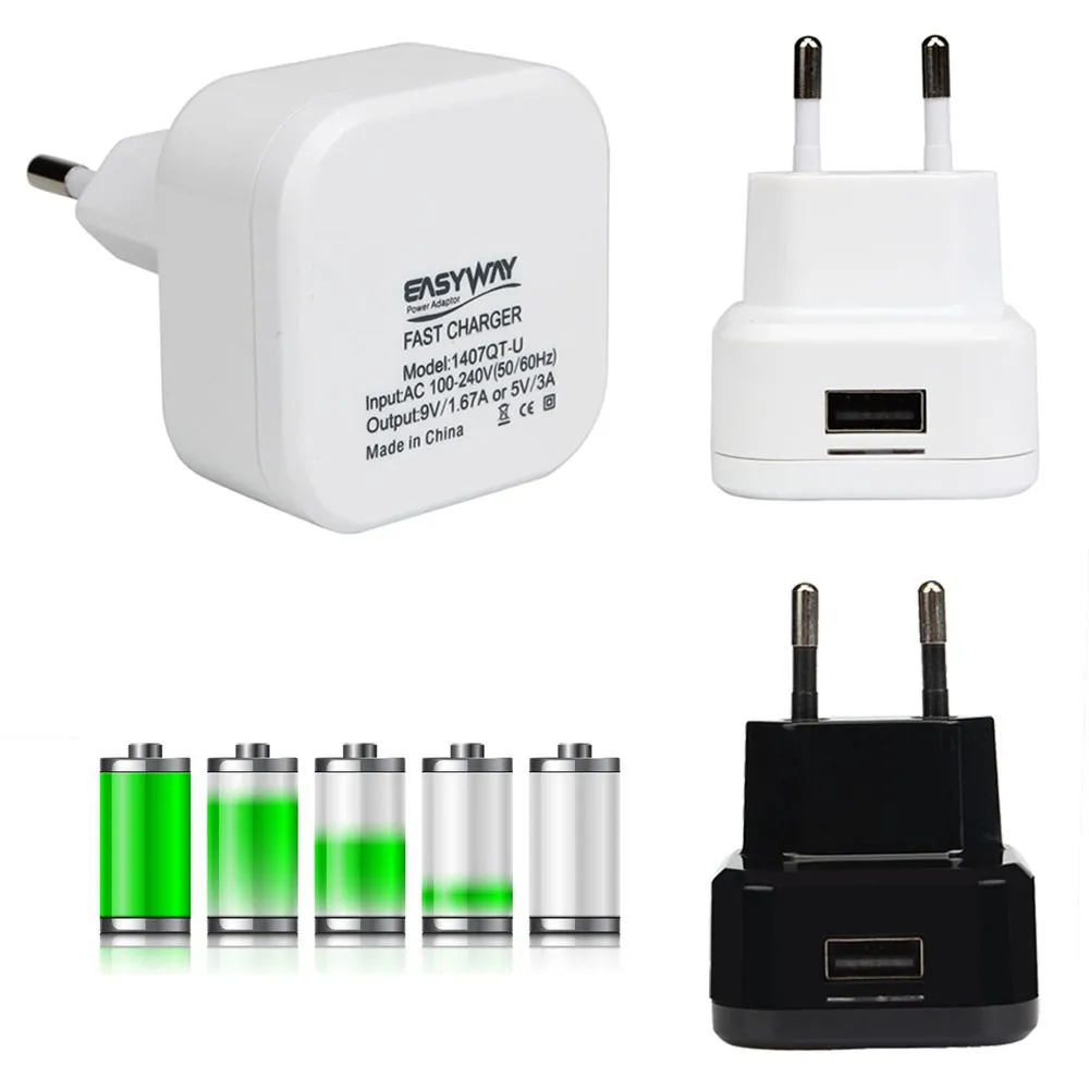 

usb charger Quick Charge 2.0 18W 9V Travel USB Turbo Wall Charger Fast Charging for Samsung Xiaomi Huawei iPhone Charger z75