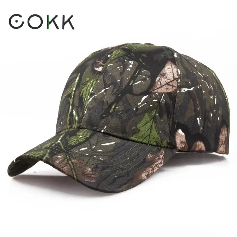 COKK летняя камуфляжная бейсболка Мужская с узором листьев Snapback Головные уборы для мужчин и женщин быстросохнущая Солнцезащитная уличная Солнцезащитная шляпа