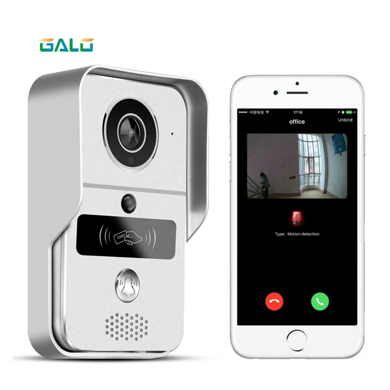 WIFI Video Door Phone with Android ISO App/RFID & Code Keypad Doorbell  support Electric Lock automatic gate opener System|Doorbell| - AliExpress