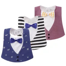 Нагрудник детские нагрудники Baberos Babador Bavoir Slabber водонепроницаемые хлопковые полосатые принты для младенцев от 0 до 24 месяцев