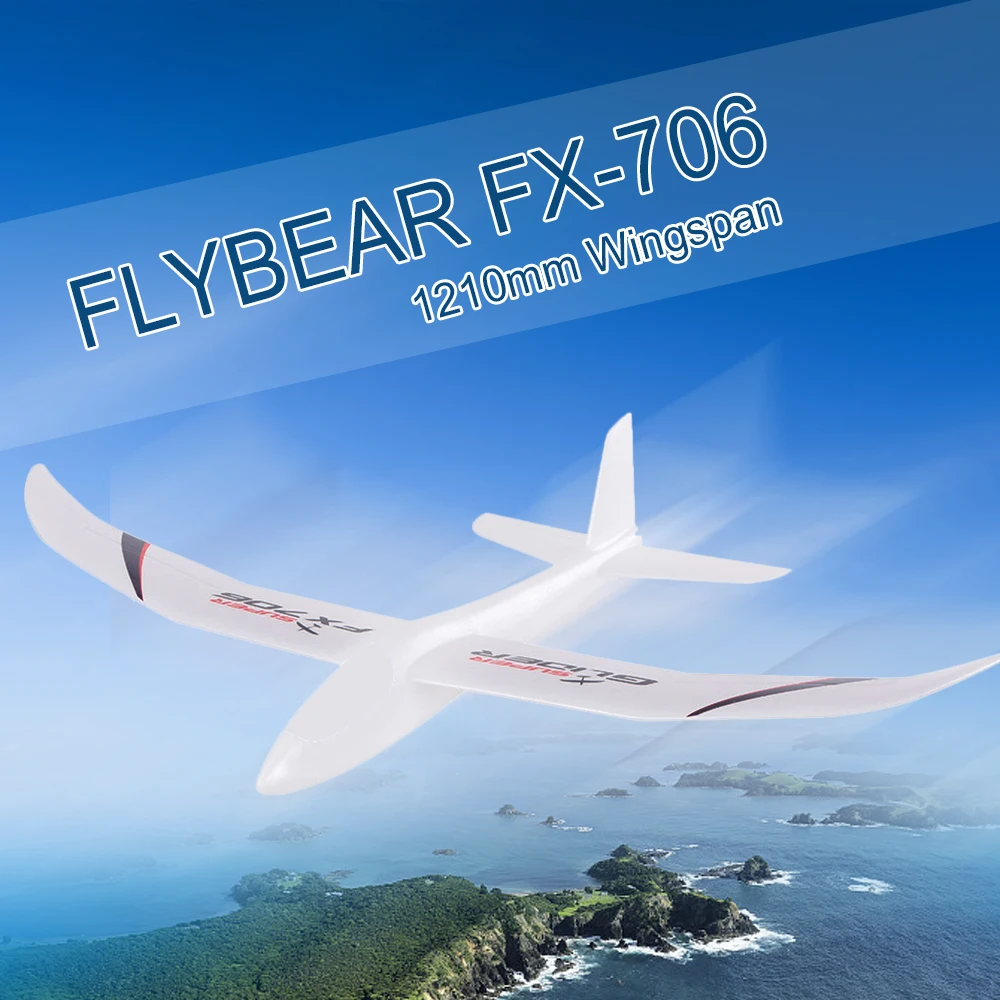 FX-706 1210mm Wingspan Hand Throwing Glider Fixed Wing RC Racing Airplane DIY 