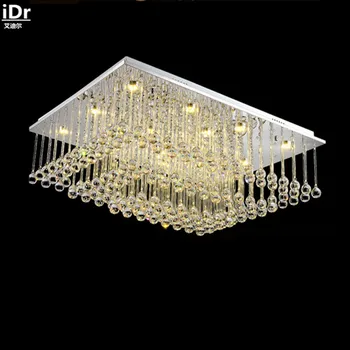 

Modern minimalist Vintage New rectangular LED crystal lamp living room lamp bedroom lamp restaurant lighting Ceiling Lights