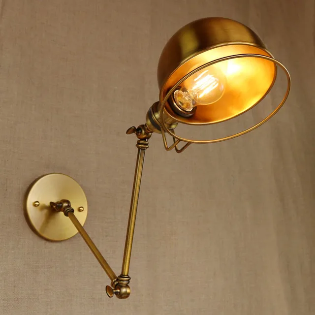 Rh long arm retro style loft vintage wall lamp fixtures edison led ... Fed loft lampe