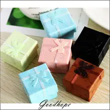 200 шт/партия Разноцветные портативные обручальные кольца для хранения ювелирных изделий Cajas Рождественская подарочная упаковка ободок, держатель коробка для хранения