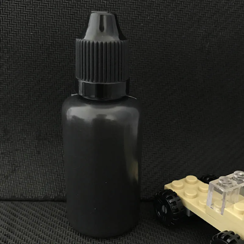 

2500pcs PE 30ml E Liquid Bottle empty black Plastic Dropper Bottles With ChildProof C ap and long fine tips for E juice Nail Gel