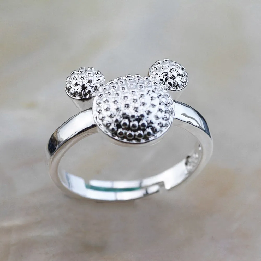 2017 Free shipping jewelry Mickey Mouse woman contracted silver ring
