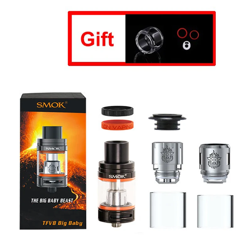 100% оригинальный большой детский бак SMOK TFV8 5 мл заправка сверху атомайзер