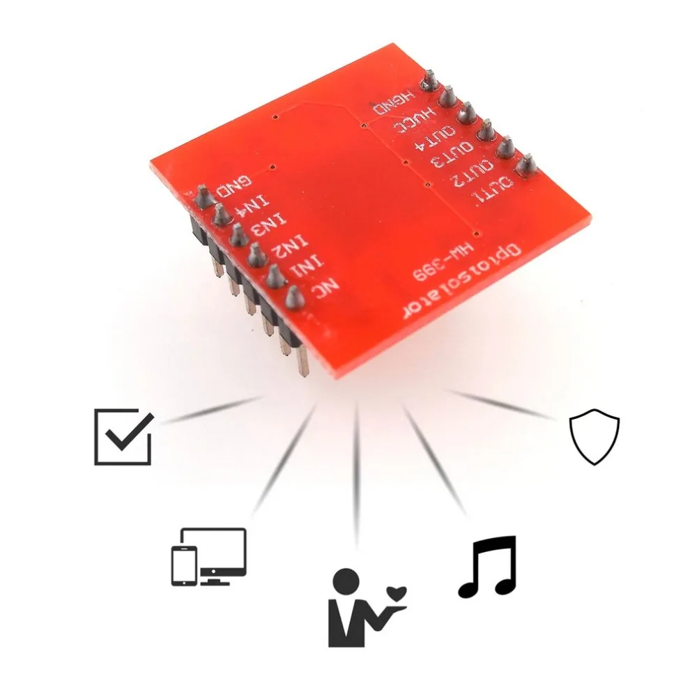 4 способа оптрон монтажная плата для Arduino Плата расширения высокого и низкого уровня изоляционный модуль с фотоэлементами