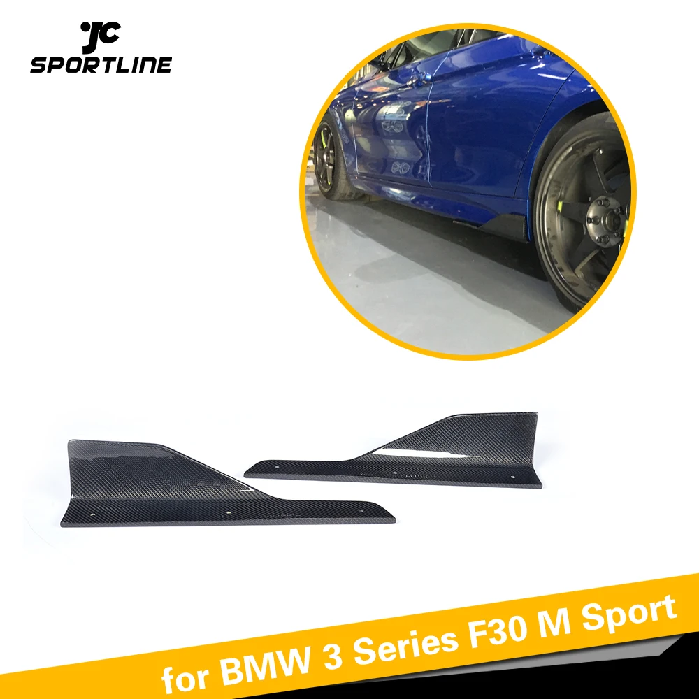 

For BMW 3 Series F30 320i 325i 328i 335i M Sport Sedan 2013 - 2017 Carbon Fiber / FRP Car Side Skirts Splitters Flaps Winglets