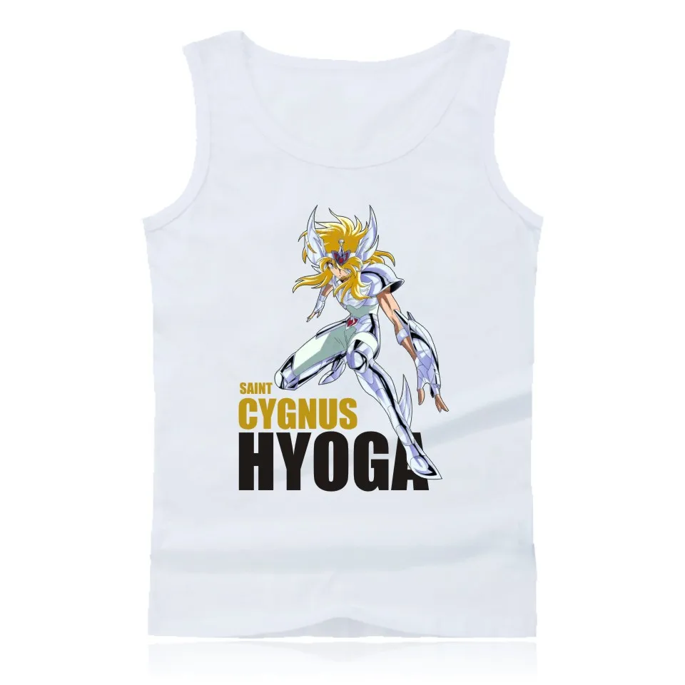 

Plus Size Anime Gold Saint Seiya Cotton Tank Top Men Brand Hip Hop Sleeveless Shirt and Cartoon Summer Vests XXS 4XL