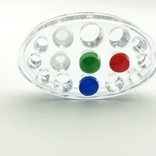 Прямоугольная акриловая чернильница для тату прозрачный кристалл Перманентный макияж Пигментные чашки колпачки подставка для баночек и флаконов держатель стойка