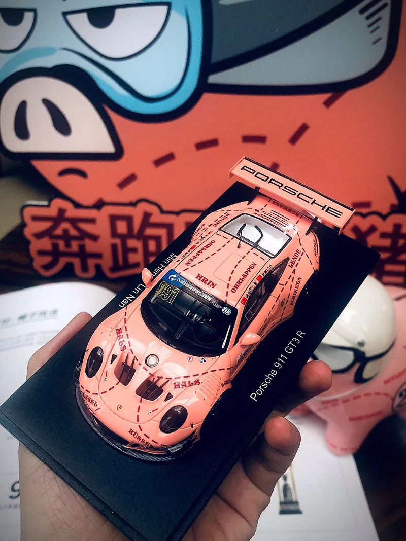 Ограниченное предложение 1/43 супер автомобиль 911 RSR Розовая Свинья Ле Ман модель дома дисплей коллекция мебели - Цвет: 911GT3.