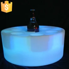 PE пластиковый светодиодный ведро для льда, меняющий цвет светодиодный светильник, держатель для вина, шампанского, вина, пива, ведро,, 8 шт./лот