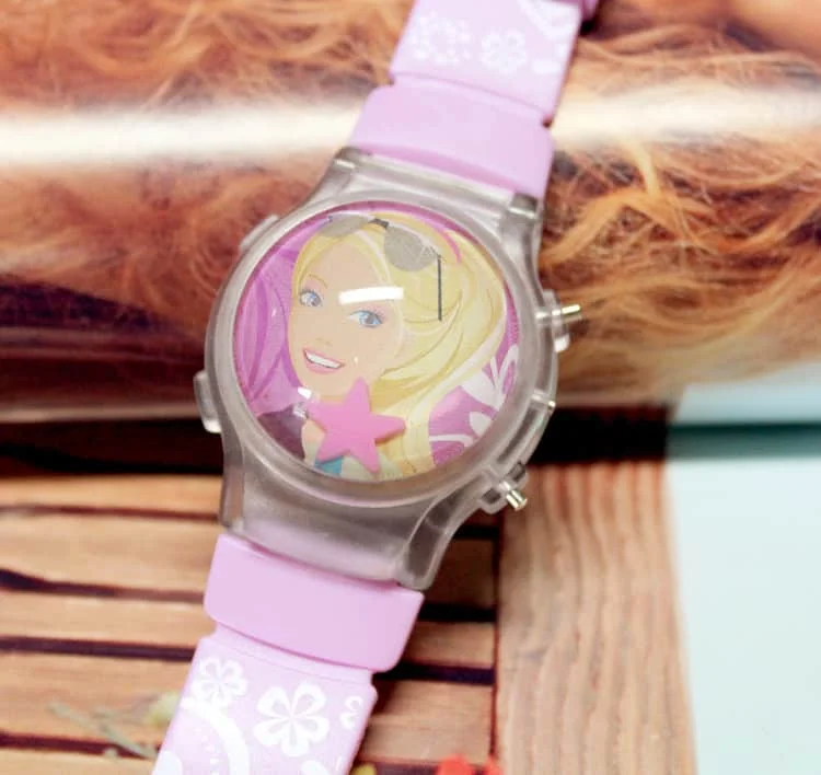 Детские электронные часы принцессы с цветным источником света, Детские вечерние часы для девочек, детские подарочные часы, детские