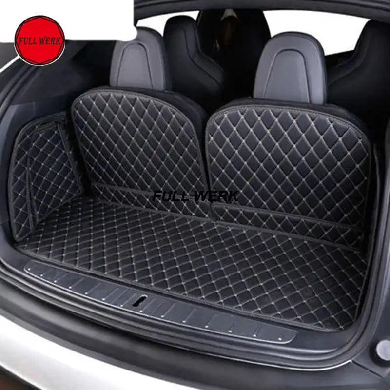 Car Trunk Mat Cargo Liner Rear Back Covers Waterproof Pad Protector For 2016 2018 Tesla Model X Interior Accessories