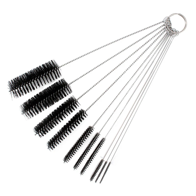 

10PC Multi-Functional Spray Pots Bottle Liquor Tools Nylon Tube Brush Pipe Cleaning Brushes Set