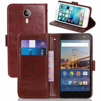

GUCOON Vintage Wallet Case for General Mobile 4G 5.0inch PU Leather Retro Flip Cover Magnetic Fashion Cases Kickstand Strap