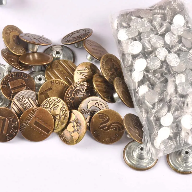 20 Bottoni Regolabili Per Jeans 17 Mm, 2 Cacciaviti Inclusi, Senza Cuciture, Oro E Argento, Per Riparazione Fai-da-te